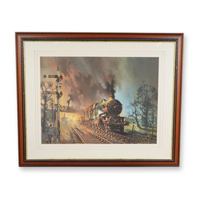 Sale Photo Thumbnail #382: Barrie A.F. Clark, Pendennis Castle GWR 4079 Locomotive Color Print, 1978