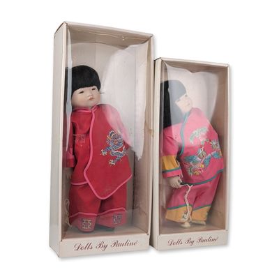 Sale Photo Thumbnail #423: 2pc Dolls By Pauline Chinese Character Dolls