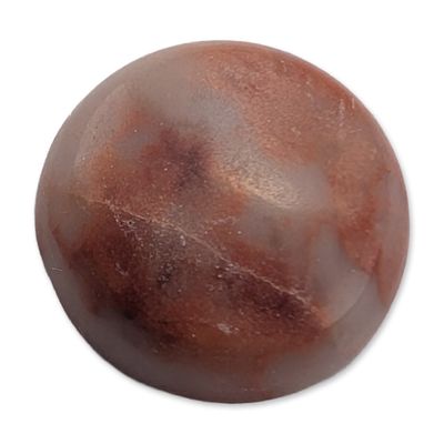 Sale Photo Thumbnail #413: Round Mottled Red Gemstone Cabochon