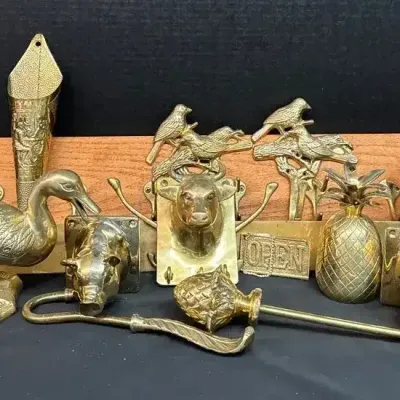 Vintage Solid Brass Décor & Hardware Collection – Animals, Hooks & Accessories