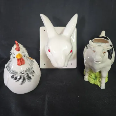 Whimsical Vintage Porcelain Animals Featuring Fitz And Floyd,  And More