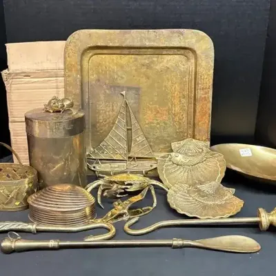 Vintage Brass Nautical Decor - Andrea By Sadek & More