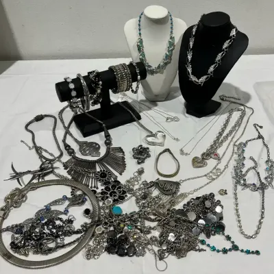Silver Fashion Jewelry Collection Mystery Lot