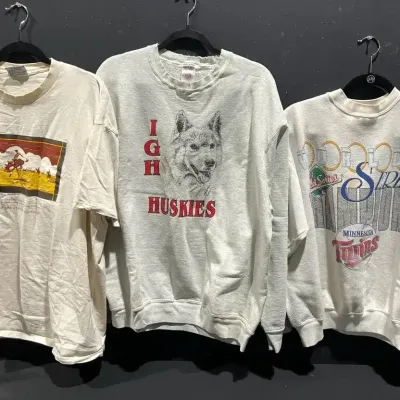 Vintage Sweatshirts + T, Twins World Series, IGH Huskies, Rodeo Scene Oscar Howe Art Center