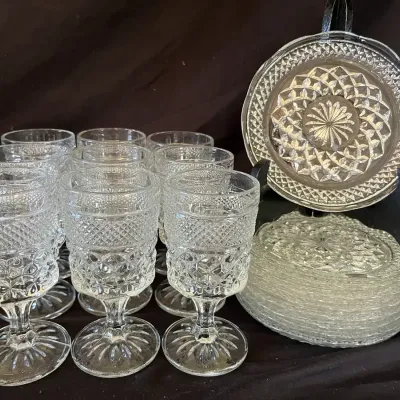 Vintage Anchor Hocking Wexford Glassware - 18 Pieces
