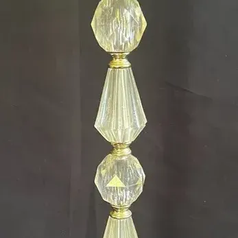 Vintage Star of David Glass Pedestal Ashtray