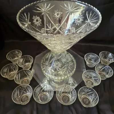 Anchor Hocking Star of David 15-Piece Punch Set