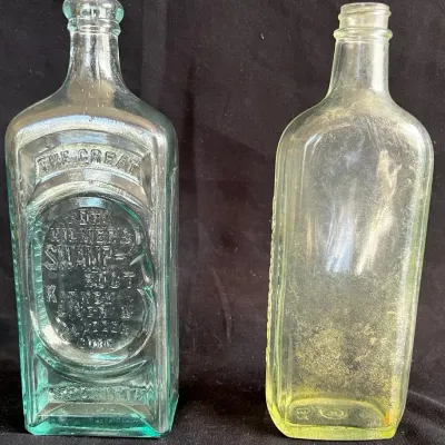 Antique Dr. Kilmer’s Swamp-Root Medicine Bottles - Set of 2