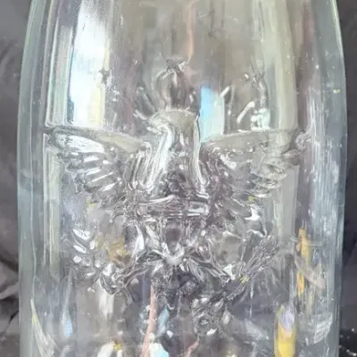 Vintage Bicentennial Glass Jar With American Eagle