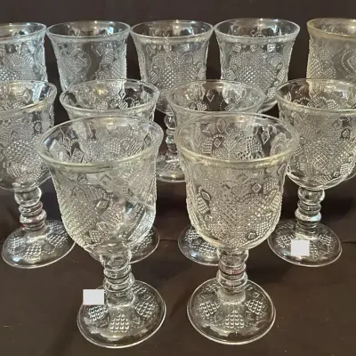11 Fostoria Heart & Diamond Loving Cups - Avon Exclusive
