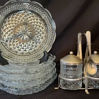 Wexford Relish Dishes & Eales of Sheffield-Style Condiment Set