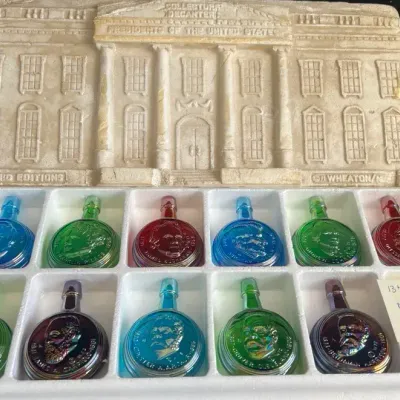 Vintage Wheaton Presidential Glass Decanters 13th-23rd