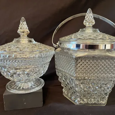 Vintage Wexford Cookie Jar & Lidded Candy Dish
