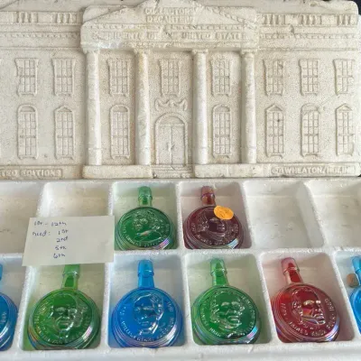 Vintage Wheaton Presidential Glass Decanters - Presidents 3rd-12th
