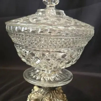 Anchor Hocking Wexford Glass Pedestal Candy Dish
