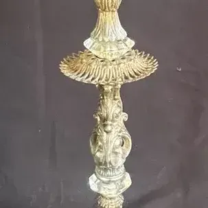 Vintage Star of David Glass Pedestal Ashtray Stand