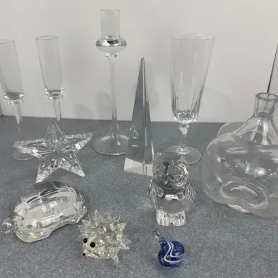 Crystal Glassware & Figurine Set