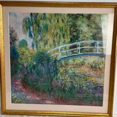 Claude Monet “The Japanese Bridge” Framed Art Print