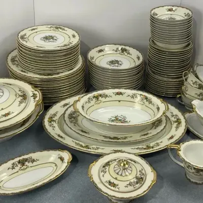 Gilded Floral Noritake China Service