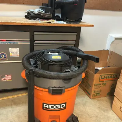 RIDGID and Shop Vac Wet Dry Vacuums with Attachments