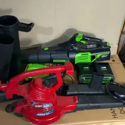 Greenworks Pro 80V Leaf Blower and Toro Ultra Plus Blower Vacuum