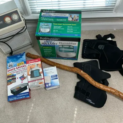 Robitussin Cool Humidifier and Wooden Walking Stick