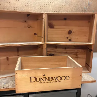 Dunnewood Winery Wooden Crates Set of 5