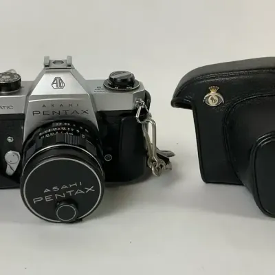 Pentax Spotmatic 35mm Film Camera with Lenses and Camera Accessories
