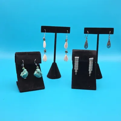 Pretty Dangle Pierced Earrings, Lot of 4