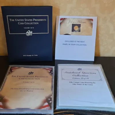 John Adams One Dollar Coin, The US Presidents Coin Collection Vol 1 Binder, & More