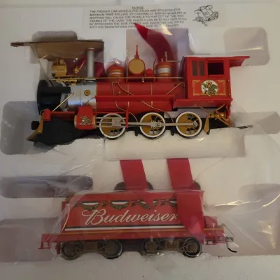 Budweiser Holiday Express Locomotive and Tender Including Certificate of Authenticity 