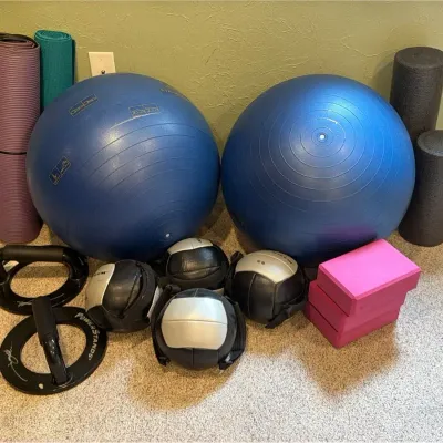 Collection Of Yoga & Workout Equipment