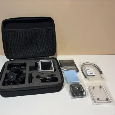 DRVM Action Camera Kit With Accessories And Zippered Case 