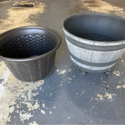 Pair Of Plastic Planters