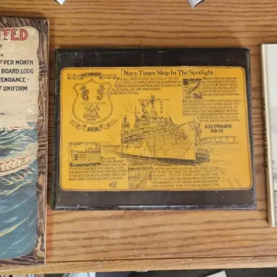 3 Vintage U.S. Navy memorabilia items