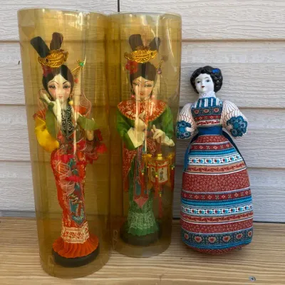 Vintage Asian decorative dolls