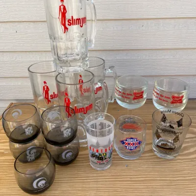 Vintage Advertising glassware collection