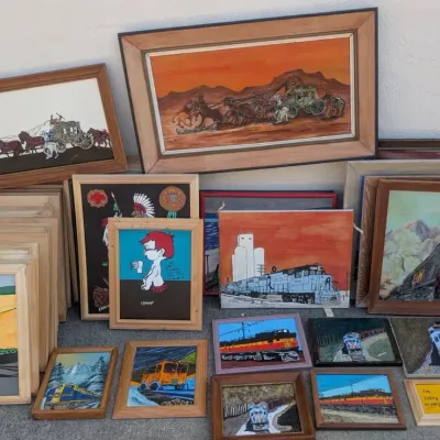 Lifetime Collection Of Original Framed Paintings By At Home Artist CD Nunley