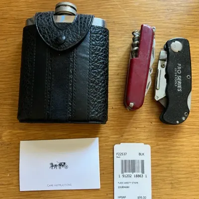 Coach Flask And Pocket Knives