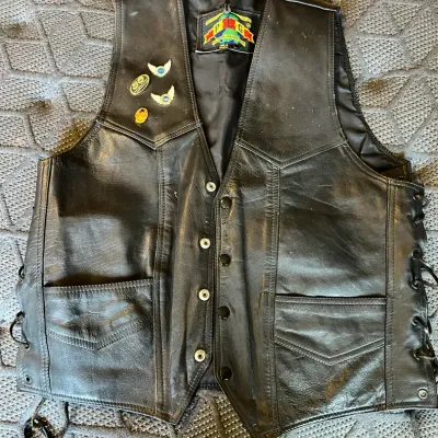 Leather Biker Vest