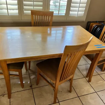 Light Wood Dining Table And Chairs