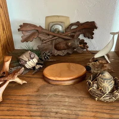Wood Cabin Decor And Hand Carved Wood