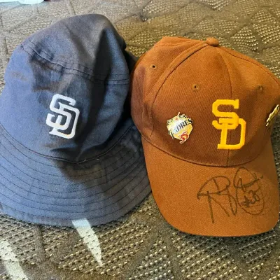Autographed Padres Cap And Padres Bucket Hat