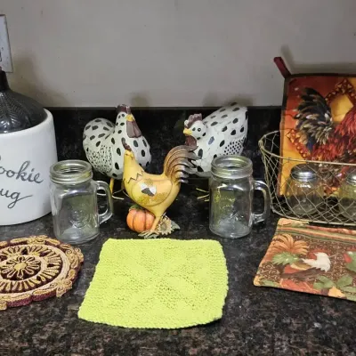 Rustic Display of Country-style Kitchen Decor and Accessories.