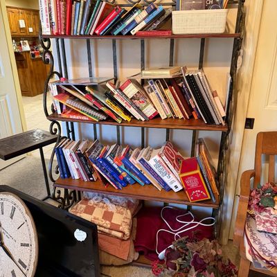 Lot 4: Bookshelf, Books & Home Decor