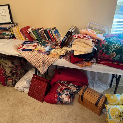 Lot 3: Linens, Books, Furniture & More