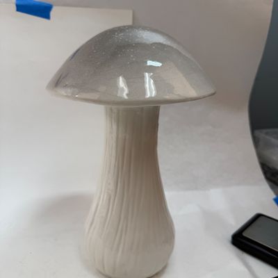 Vintage Ceramic Mushroom Figurine