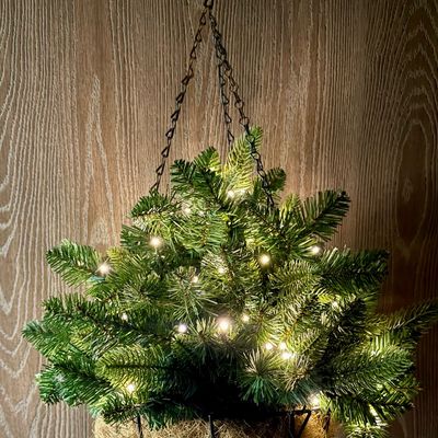 Bethlehem Lights Pre-Lit Hanging Christmas Basket