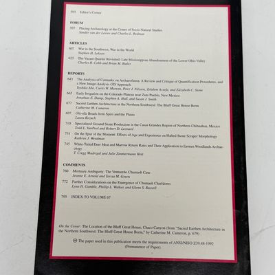 American Antiquity Journal - Vol. 67, No. 4 (October 2002)