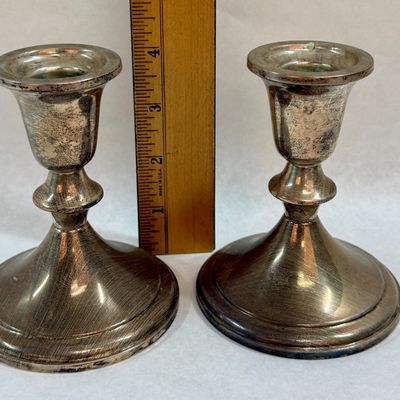 Towle Sterling Silver Weighted Candlesticks - Pair
